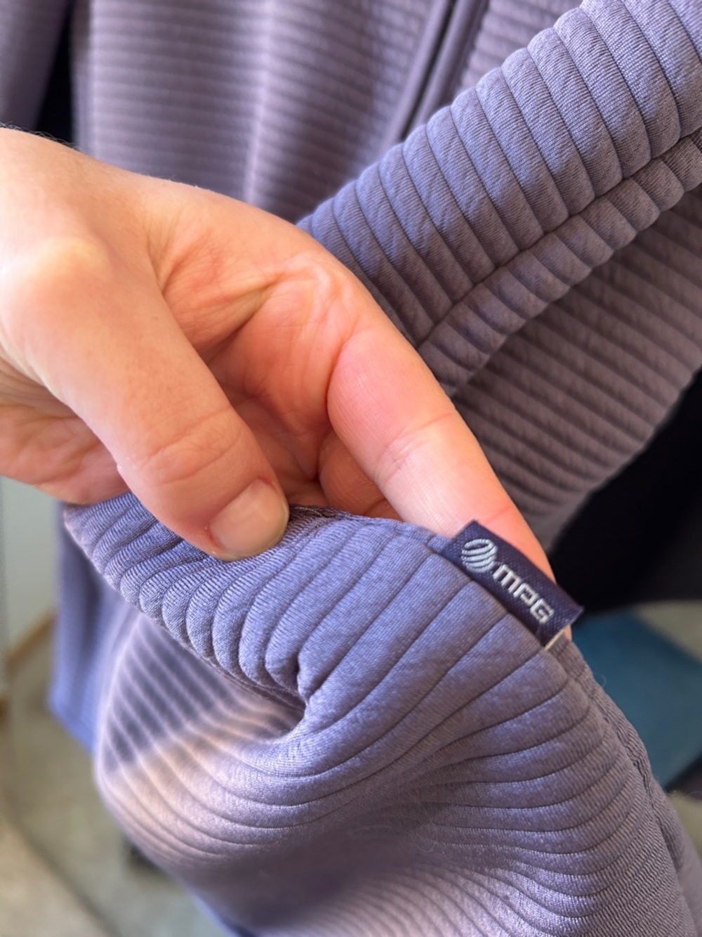 MPG Lavender Ribbed Zip-Front Puffer Jacket - Picture 8 of 13